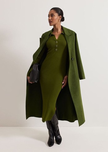 Phase Eight Darcy Double Faced Wool Coats Green USA | 5847901-UO